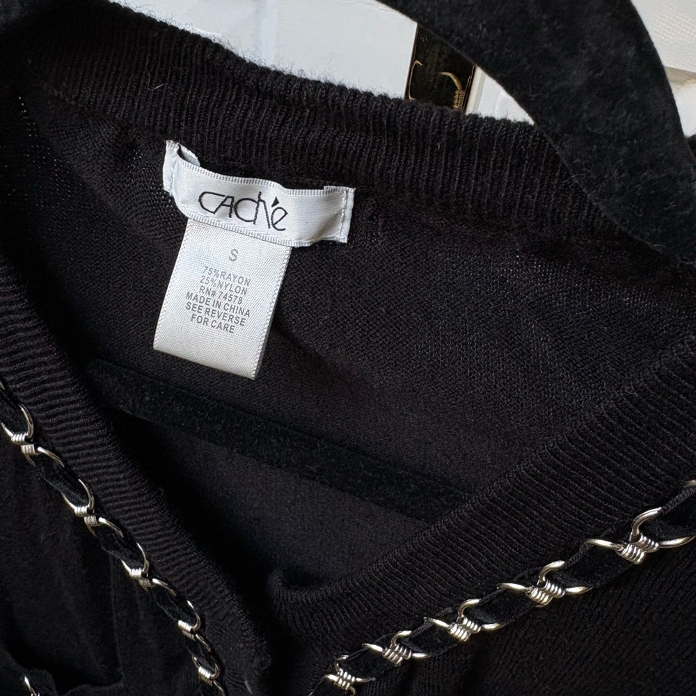 Cache Chain-Trim Cardigan - Picture 6 of 7